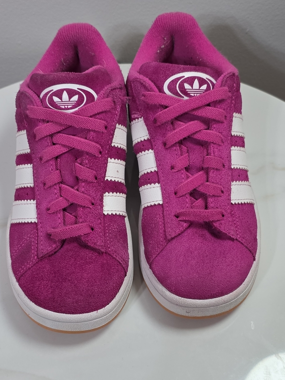 Adidas Women's Pink Suede Classic Sneakers
